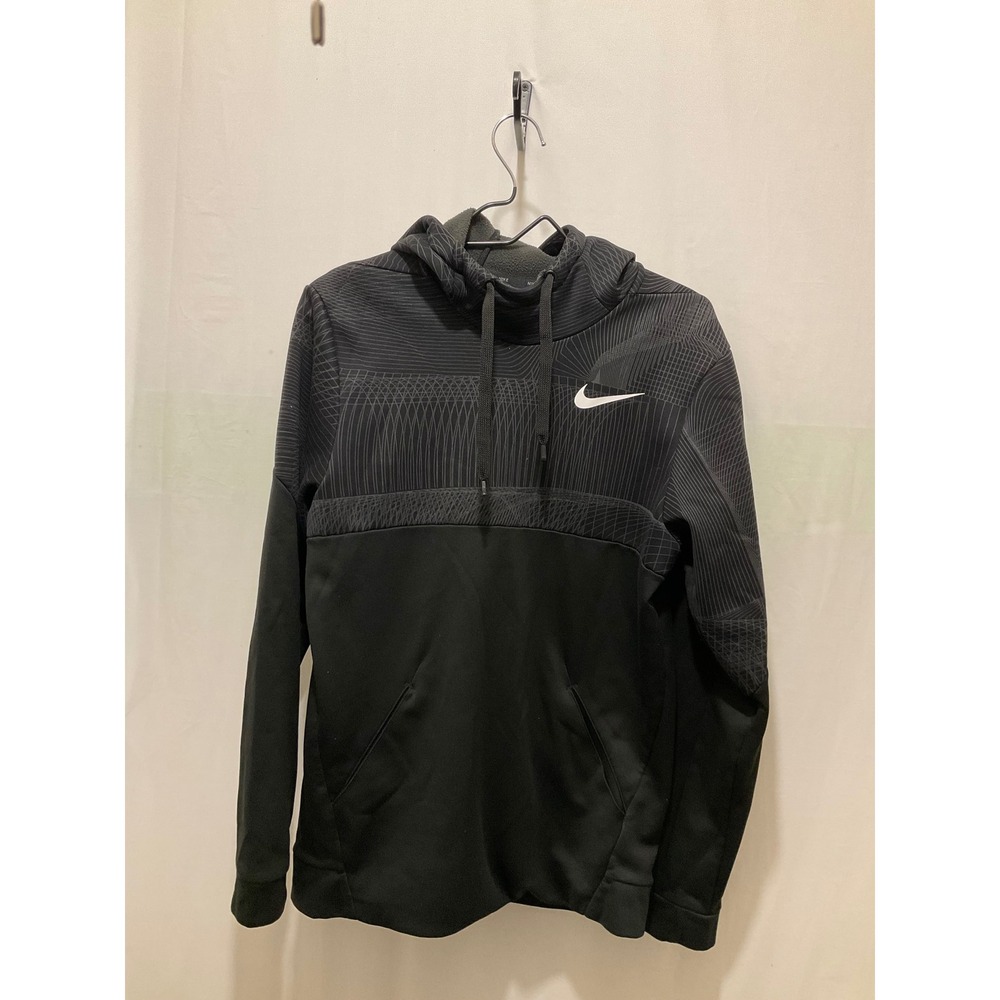 Nike Therma Fit‎ Hoodie Black Athletic Pullover Long Sleeve Logo Womens